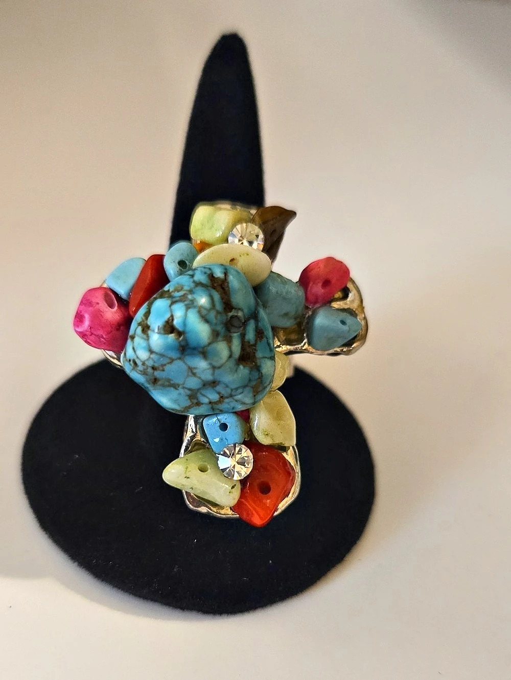 Multicolor Turquoise Stone Statement Ring Like New